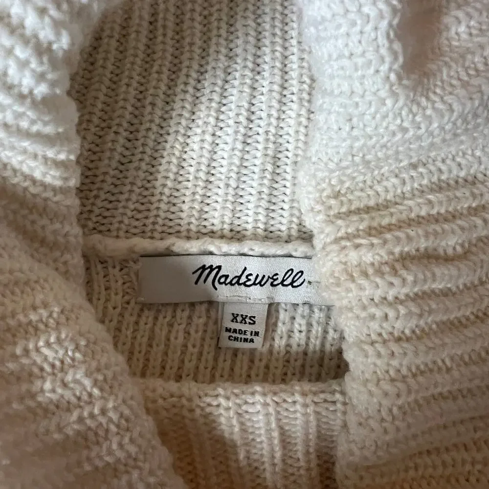 Madewell Cream Turtleneck Sweater - xxs